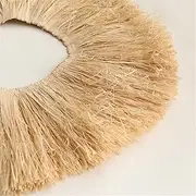 Czsycdsf 4 Meter Natural Raffia Paper Ribbon Straw Tassels, Raffia Grass Wrap Ribbon Natural Materials for Straw Crafts, Basket Weaving Decor, Crafts and DIY Wedding Party Wreath, 7.87 inch Wide