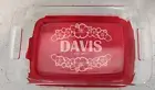 Personalized with your Family name Pyrex Baking Dish 9x13 with lid wedding gift
