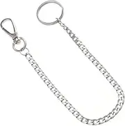 [Yardenfun] Men's Stainless Steel Keychain - Safety Key Chain for Men, Long Key Ring, Key Fob, Siamese Man Design