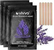 Vivva 300g Hard Wax Beans,Wax Beads With 10pcs Waxing Stick for Hair Removal Bikini Brazilian Waxing (Lavender)