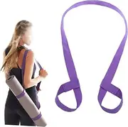 Adjustable Cotton Yoga Mat Strap Carrier Light Purple Versatile Sling for Exercise Mat for Yoga Lovers Fits All Mat for Travel and Fitness