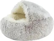 Labymos Cat Bed for Deep Sleep Plush and Warm Cat Cave Comfortable and Supportive Easy to Clean Non-Slip Bottom Suitable for Small and Medium-Sized Pets