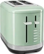 [KitchenAid] Toaster for 2 Slices – Vintage Design – 2 Large Slots for Multiple Bread Types – 4 Different Functions, 7 Burning Levels (Pistachio Macaroon)