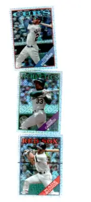 3 card 2023 TOPPS UPDATE SILVER MOJO 35TH ANNIVERSARY BOGGS BELLINGER & CANSECO