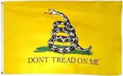 3x5 Ft Gadsden DONT TREAD ON ME Culpepper Rattlesnake Tea Party Flag - Yellow