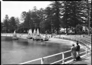 NSW Beach scene, Manly, New South Wales - Old Photo