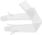[Healeved] 1Pair Ultra Long Sheer Gloves for Weddings Parties Elegant Mesh Gloves for Women Elbow Romantic Accessories for Brides Special Occasions