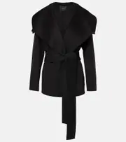 [Joseph] Joseph Adrienne wool and cashmere wrap coat AU 4 black