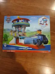 Paw Patrol Lookout Tower Playset with Toy Car Launcher 2 Chase Figures + Cruiser