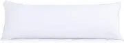 (White) - Evolive Soft Microfiber Body Pillow Cover Replacement 50cm x 140cm with Zipper Closure (White)