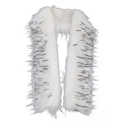 Comfortable Faux Fur Trim Faux Fur Fabric Strip For Diy Hobby Tail Collar Tails White