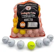 Golf Ball Monkey Pinnacle Golf Balls - 100 Pack w/Mesh Bag - 3A Good Recycled Golf Balls Multi-Colored in Bulk