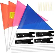YARNOW 1 Set Bike Safety Flag with Flagpole and Mounting Brackets Flags for Enhanced Visibility Bikes Suitable for Adults Durable and Easy to Install