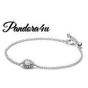 Pandora Sparkling Pear Halo Chain Bracelet NeW Tags Pandora’s Gift Box
