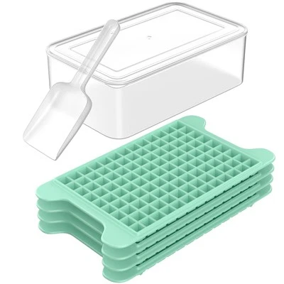 Mini Ice Cube Tray for Freezer: FDDBI Small Ice Trays for Freezer with Bin - ...