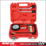 8 pcs Petrol Cylinder Compression Tester Engine Kit Gauge Tools Automotive
