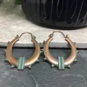 2” Bronze-tone Earring Set Bohemian Retro Drop Dangle Hook New Free Ship 7119