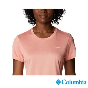 Columbia 哥倫比亞 女款-Columbia Hike 快排短袖上衣-粉紅UAR98050PK