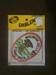 Vintage Wisconsin Dells Stand Rock Travel Embroidered Souvenir Patch