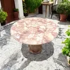 24" Round Pink Rose Quartz Stones Home & Farmhouse Decor Arts Unique Coffee Top