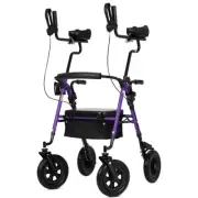 10’’ ELENKER Deluxe Upright Rollator Walker Upgrade Walking Medical Aid Rolling