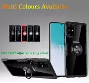 For SamsungS20,S20+,S20Ultra Hybrid Shockproof Heavy Duty Ring Stand Clear Case