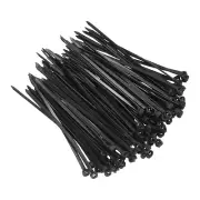 200Pcs Push Mount Zip Ties 4 Inch Cable Zip Tie Mounts Nylon, Black