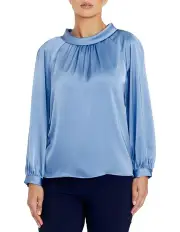 [Anthea Crawford] Evelyn Light Blue Top