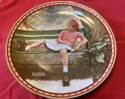 1987 Norman Rockwell "BREAKING THE RULES" by Knowles W/COA Original Box