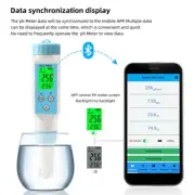 PH EC TEMPERATURE Tester Meter 3 in 1 Bluetooth Data Logger Waterproof IP67 -