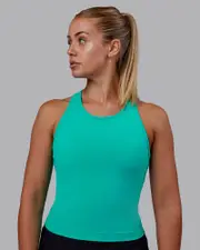 [LSKD] Flow Shelf Bra Performance Tank - Atlantis