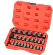 Multi-Spline Screw Extractor Hex Head Bit Socket Wrench Bolt Remover Set US Ship