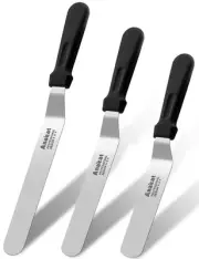 Icing Spatulas, Set of 3 Professional Cake Angled Offset Spatula with 6", 8",...