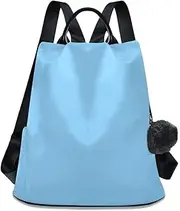 [RPLIFE] Light Sky Blue Ladies Backpack Purse for Women Back Zipper Pocket Design