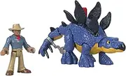 Imaginext Fisher-Price Imaginext Jurassic World Dominion Stegosaurus Dinosaur & Dr. Alan Grant, 3-Piece Poseable Figure Set for Preschool Kids Ages 3 and Up
