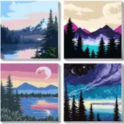 Paint by Numbers Kits, Paint by Number for Adults Canvas with Frame, Easy DIY Ac