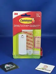 3M Command Large Sawtooth Picture Hangers-White 1 Hanger & 2 Strips