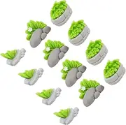 CAXUSD 12Pcs Realistic Artificial Rocks Grass for Bonsai Aquarium Dollhouse and Terrarium Layouts for Micro Landscape Accents