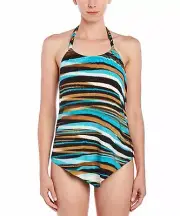 MAGICSUIT 14 44 MIRACLESUIT TANKINI SWIMSUIT Nicole 2 PC Zipped Up Underwire