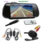 7" LCD Mirror Monitor Parking Car Reverse Rear View Backup Camera Night Vision