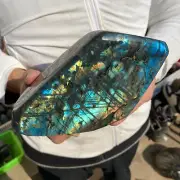 4.7lb Natural Gorgeous Labradorite Quartz Crystal Stone Specimen Healing