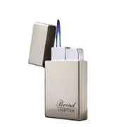 Broad Silver Jet Lighter Metal Flip Top Windproof Fluid Refillable