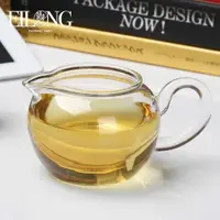 在飛比找ETMall東森購物網優惠-臺灣宜龍茶具專柜 加厚耐熱玻璃 蘋果茶海公道杯300ml 分