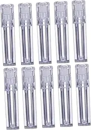 FOYTOKI 10pcs Plastic Roller Bottles Refillable Lip Gloss Containers with Roller Ball for Essential Oils Perfumes and Liquids Leak Design for Accurate Application