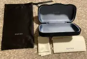 GUCCI Small Black Velvet Hard Clamshell Case w/ All Accessories. L@@K!!!