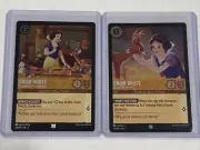 Disney Lorcana 2 FOIL Card Lot Snow White Lost In The Forest & Unexpected House