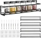 Spice Racks Organiser 4 Tier Metal Wall Mounted Kitchen Spice Shelf for Kitchen&