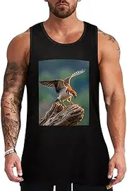 [NQHJT] Men Tank Tops Hunting Flying Wild Sleeveless T Shirts for Men's Fitness Quick Dry Gym Tank Top for Men