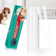 FTSTC Door Protector from Dog Scratching, [Thicken Vinyl] Heavy Duty Flexible Couch Corner Door Claw Shield, Anti-Scratch Guard for Furnitures, Window,Cat Scratch Tape-(130in X 8.3in)