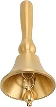 Baxnore Metal Tea Hand Bell, 13x6.5cm Teacher Classroom Bell, Loud Call Hand Bell, Small Hand Call Bell, Solid Brass Bell Handbells for Catering Kitchen